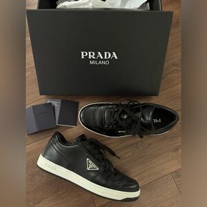 Prada Downtown Leather Sneakers